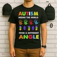 Autism Seeing The World From A Different Angle T-Shirt thumb 6