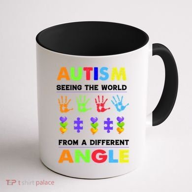 Autism Seeing The World From A Different Angle Coffee Mug back