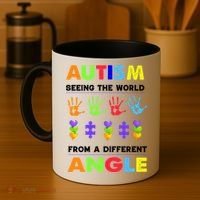 Autism Seeing The World From A Different Angle Coffee Mug thumb 4