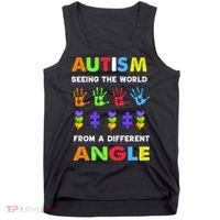 Autism Seeing The World From A Different Angle Tank Top thumb 0