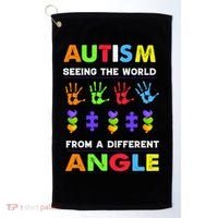 Autism Seeing The World From A Different Angle Golf Towel thumb 0
