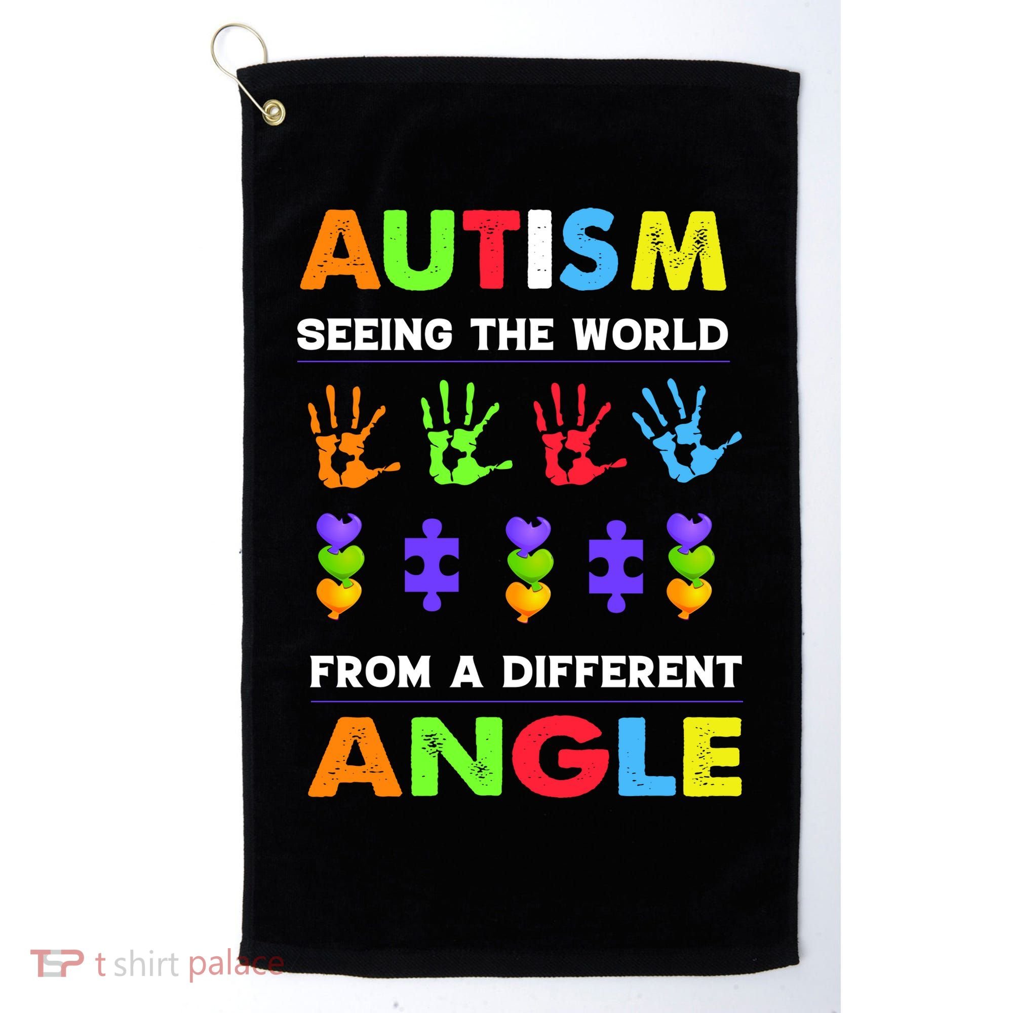 Autism Seeing The World From A Different Angle Golf Towel
