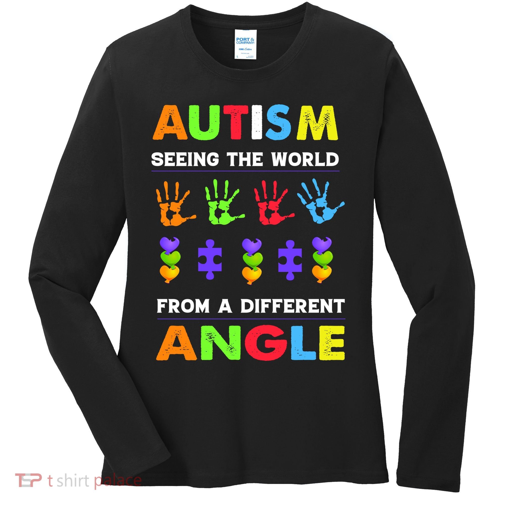 Autism Seeing The World From A Different Angle Women's Long Sleeve Shirt
