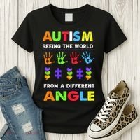 Autism Seeing The World From A Different Angle Women's T-Shirt thumb 3
