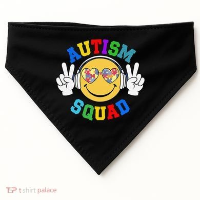 Autism Squad Team Support Inclusion And Awareness USA-Made Doggie Bandana