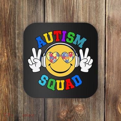 Autism Squad Team Support Inclusion And Awareness Coaster