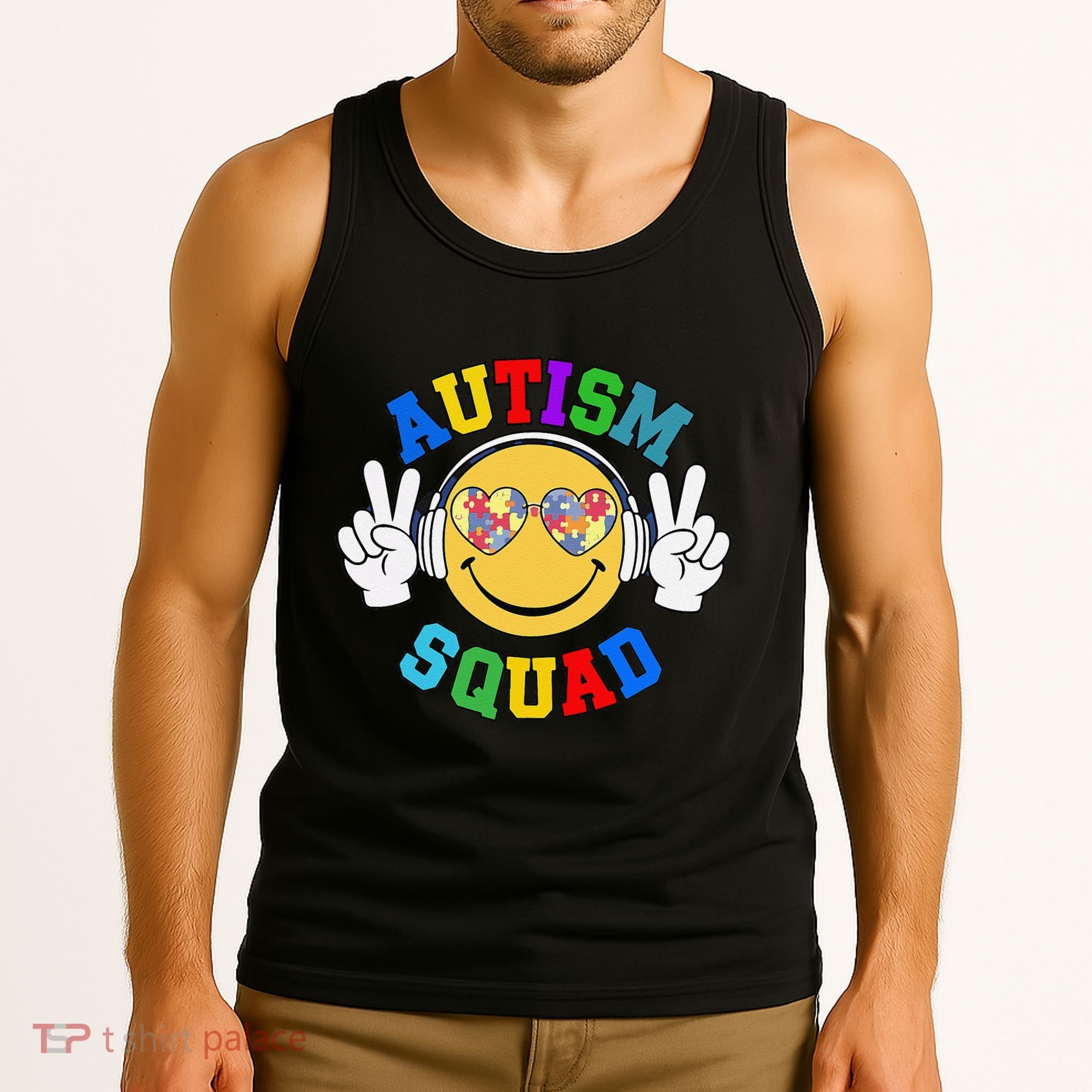 Autism Squad Team Support Inclusion And Awareness Tank Top