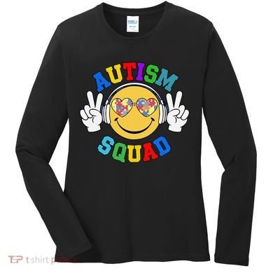 Autism Squad Team Support Inclusion And Awareness Women's Long Sleeve Shirt