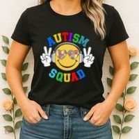Autism Squad Team Support Inclusion And Awareness Women's T-Shirt thumb 2