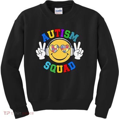 Autism Squad Team Support Inclusion And Awareness Kids Sweatshirt