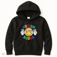 Autism Squad Team Support Inclusion And Awareness Kids Hoodie thumb 0