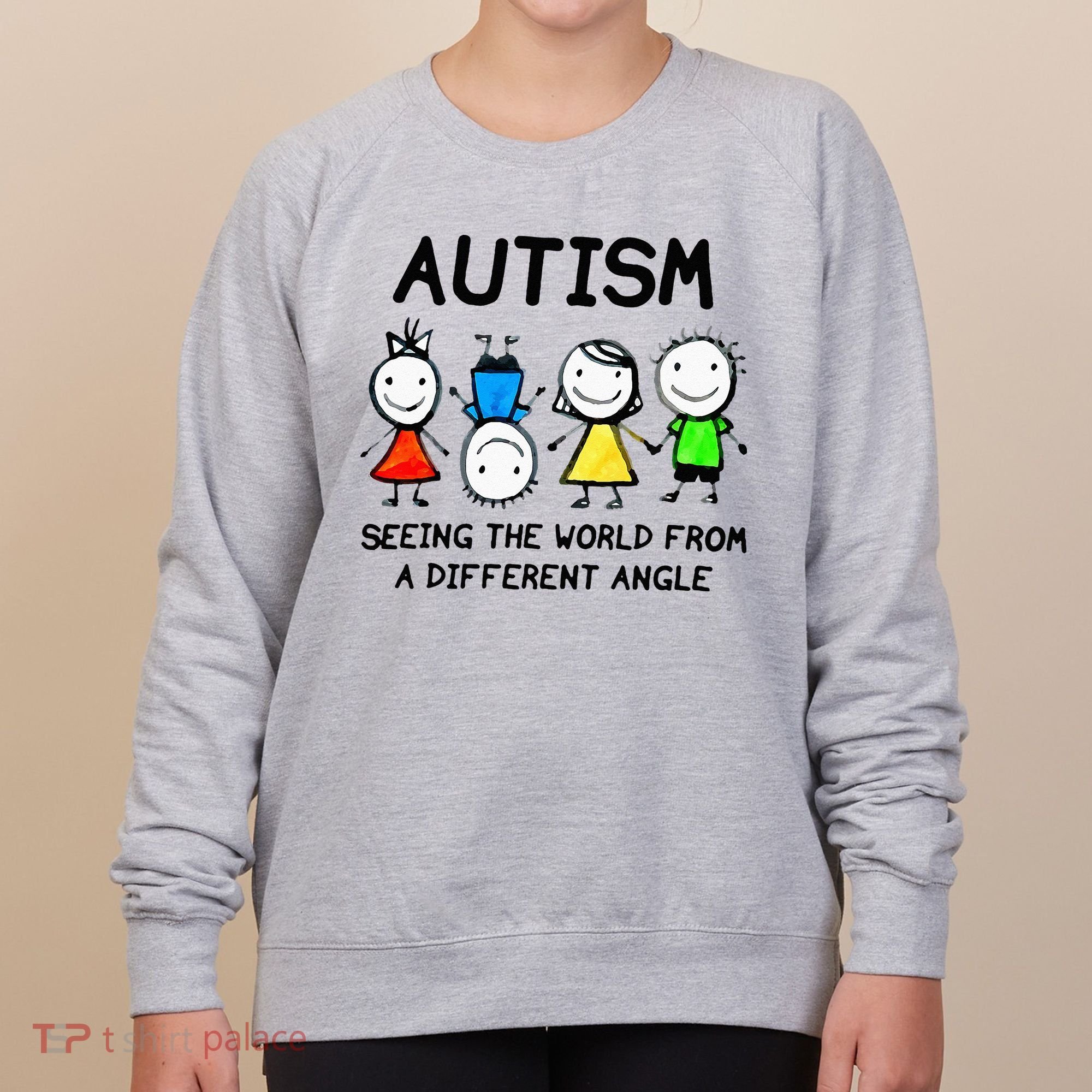 Autism Seeing The World From A Different Angle Autism Gifts Women's Sweatshirt