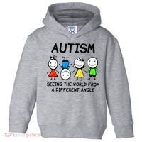 Autism Seeing The World From A Different Angle Autism Gifts Toddler Hoodie thumb 0