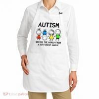 Autism Seeing The World From A Different Angle Autism Gifts Apron thumb 2