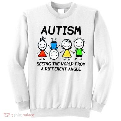 Autism Seeing The World From A Different Angle Autism Gifts Sweatshirt