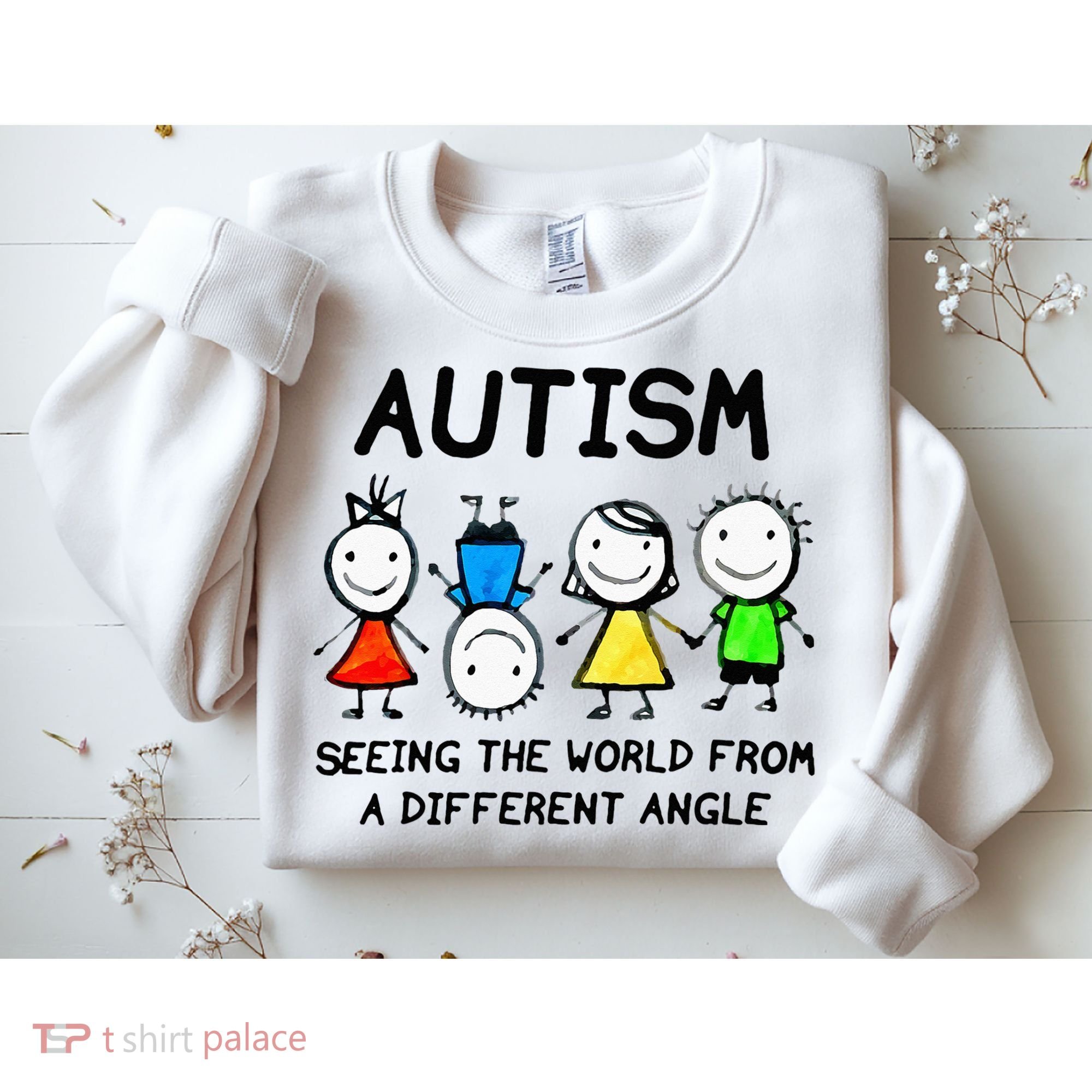Autism Seeing The World From A Different Angle Autism Gifts Sweatshirt