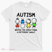 Autism Seeing The World From A Different Angle Autism Gifts T-Shirt thumb 0