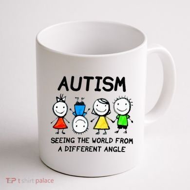Autism Seeing The World From A Different Angle Autism Gifts Coffee Mug back