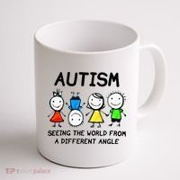 Autism Seeing The World From A Different Angle Autism Gifts Coffee Mug thumb 1