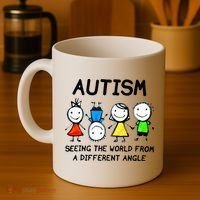 Autism Seeing The World From A Different Angle Autism Gifts Coffee Mug thumb 4