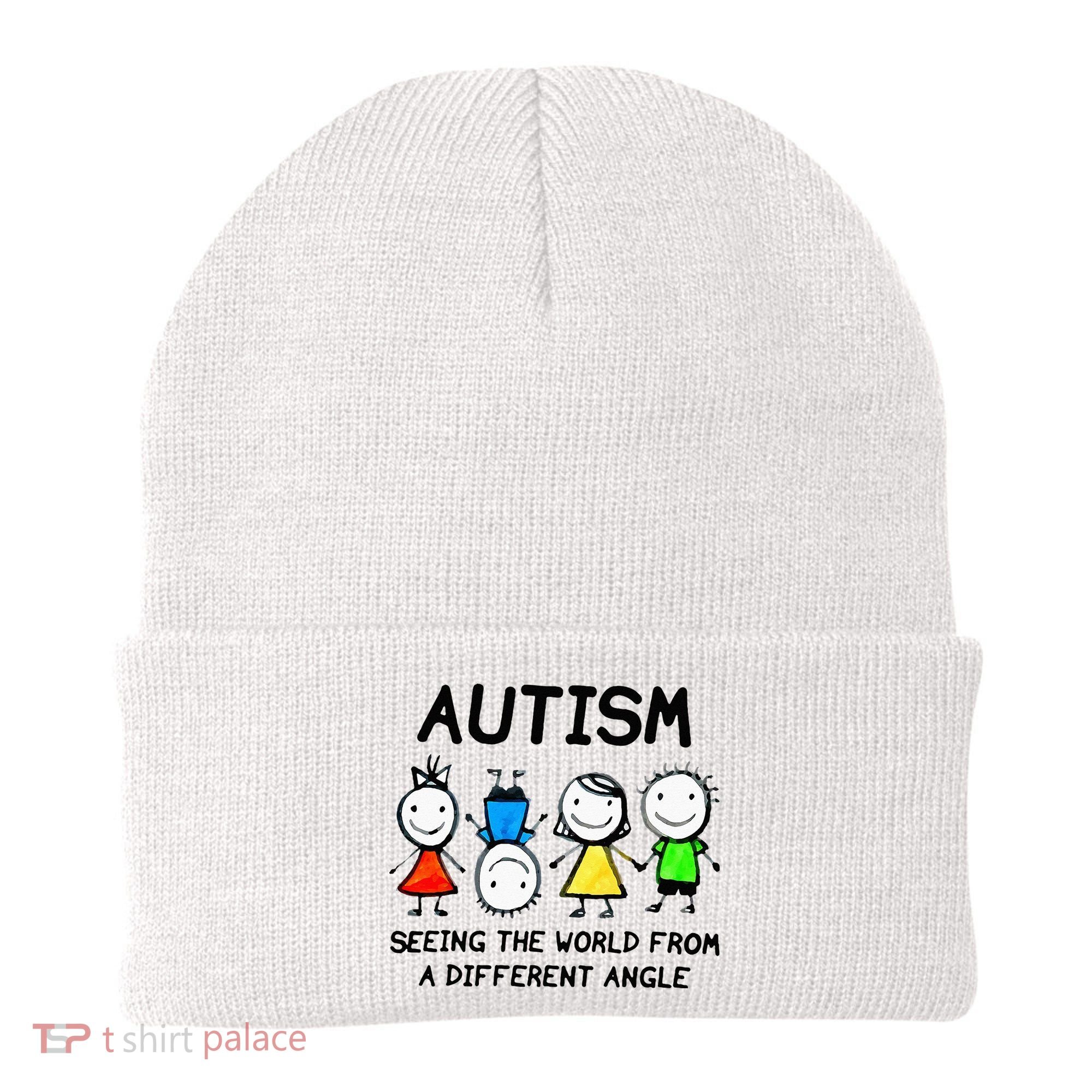 Autism Seeing The World From A Different Angle Autism Gifts Beanie