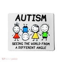 Autism Seeing The World From A Different Angle Autism Gifts Mousepad thumb 0