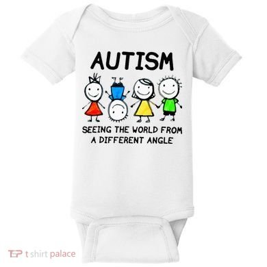 Autism Seeing The World From A Different Angle Autism Gifts Baby Bodysuit