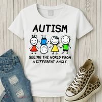 Autism Seeing The World From A Different Angle Autism Gifts Women's T-Shirt thumb 3
