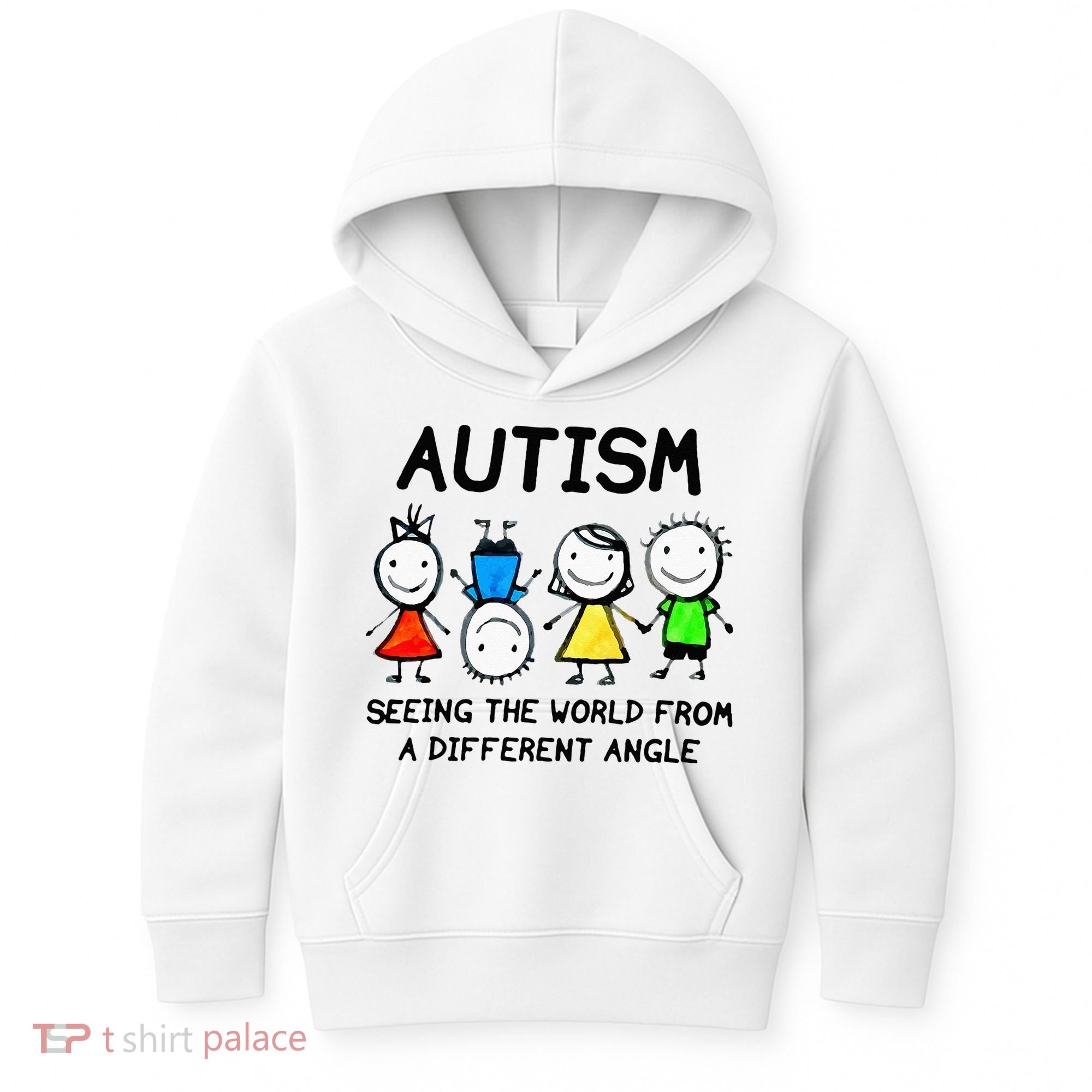 Autism Seeing The World From A Different Angle Autism Gifts Kids Hoodie