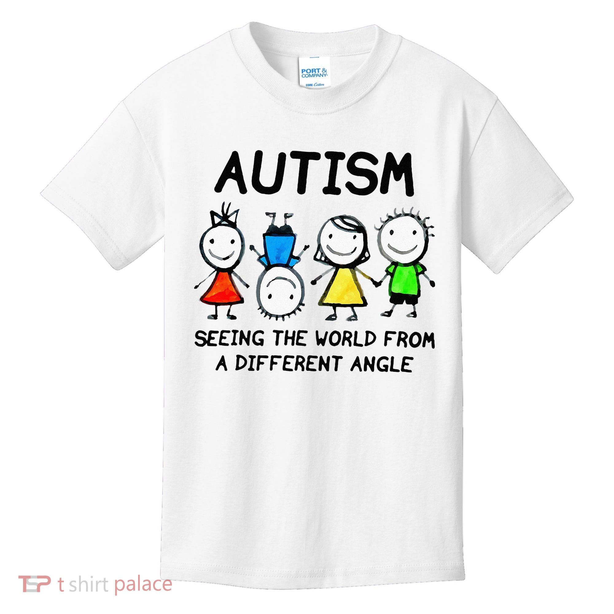 Autism Seeing The World From A Different Angle Autism Gifts Kids T-Shirt