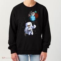 Astro Cat With Planet Balloons Women's Sweatshirt thumb 0