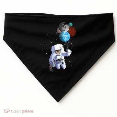 Astro Cat With Planet Balloons USA-Made Doggie Bandana