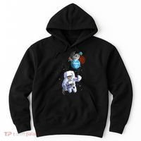 Astro Cat With Planet Balloons Hoodie thumb 0