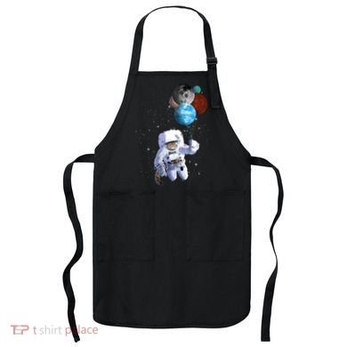 Astro Cat With Planet Balloons Apron