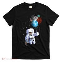 Astro Cat With Planet Balloons T-Shirt thumb 0