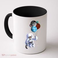 Astro Cat With Planet Balloons Coffee Mug thumb 0