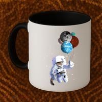 Astro Cat With Planet Balloons Coffee Mug thumb 2