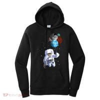 Astro Cat With Planet Balloons Women's Hoodie thumb 0