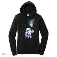 Astro Cat With Planet Balloons Women's Hoodie thumb 0