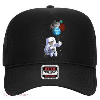 Astro Cat With Planet Balloons Hat
