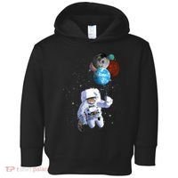 Astro Cat With Planet Balloons Toddler Hoodie thumb 0