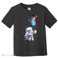 Astro Cat With Planet Balloons Toddler T-Shirt thumb 0