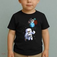 Astro Cat With Planet Balloons Toddler T-Shirt thumb 2