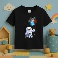 Astro Cat With Planet Balloons Toddler T-Shirt thumb 3