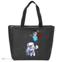 Astro Cat With Planet Balloons Tote Bag thumb 0