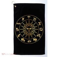 Astrology - Collection of hand drawn zodiac signs Golf Towel thumb 0