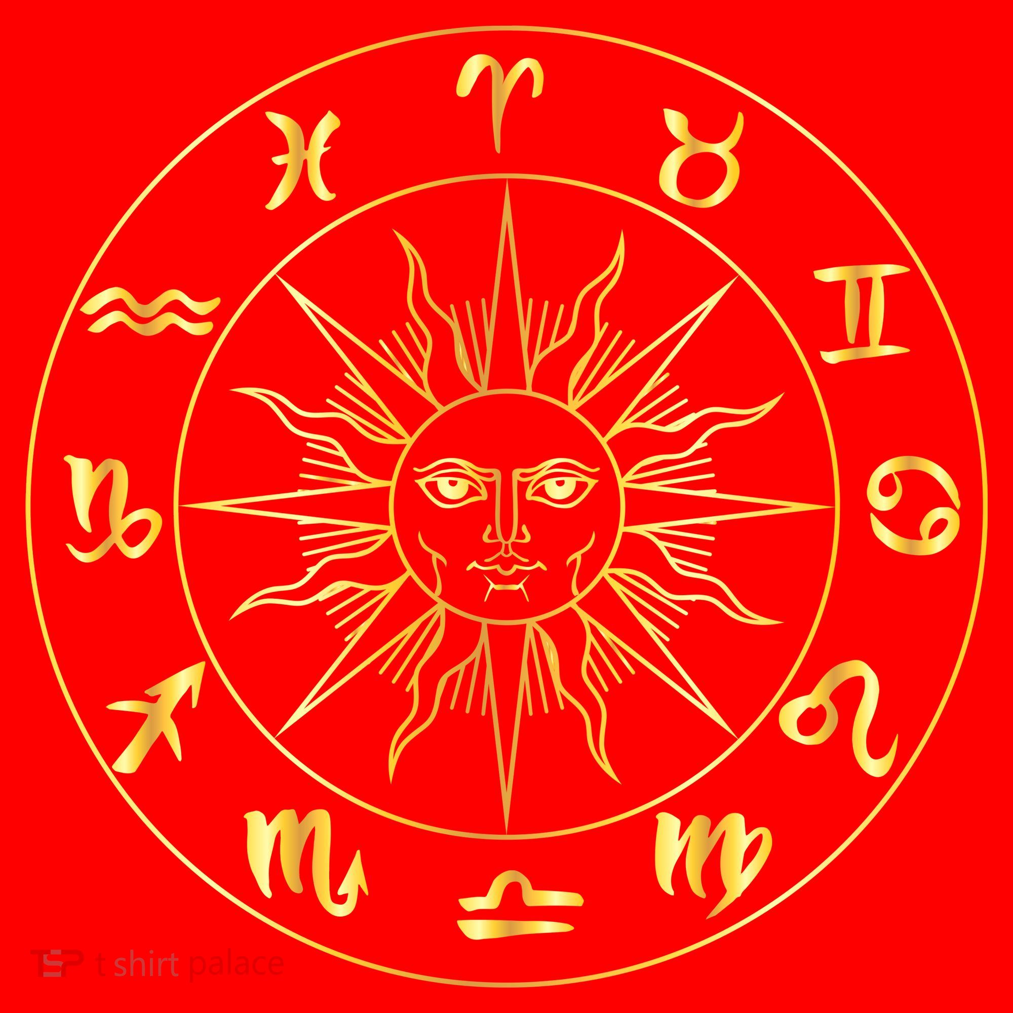 Astrology - Collection of hand drawn zodiac signs Santa Hat