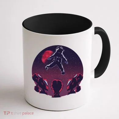 Astronaut Alien Coffee Mug back