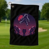 Astronaut Alien Golf Towel thumb 1