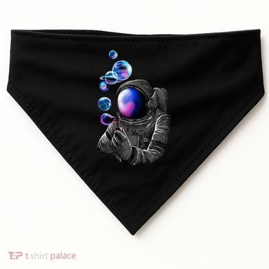 Astronaut Blowing Space Bubbles USA-Made Doggie Bandana